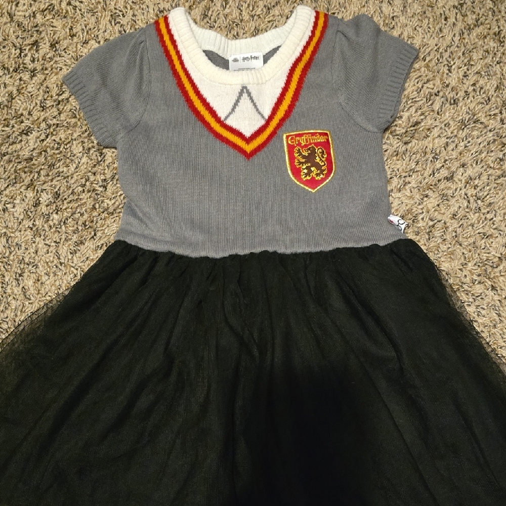 Gray and Black Kids Casual Dress